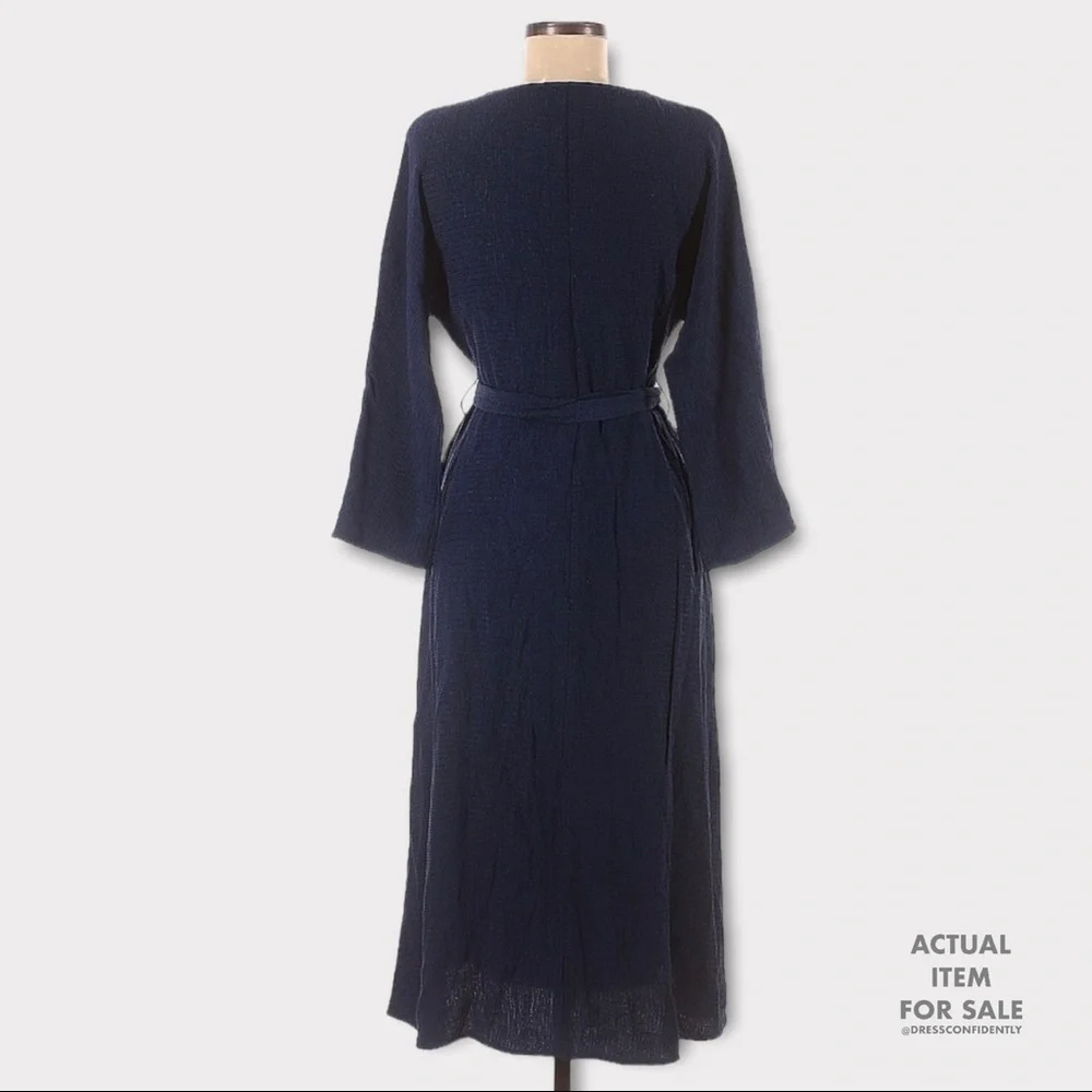 SÉZANE Lora Midi Dress - Marine Mat Size 2 - Picture 4 of 5